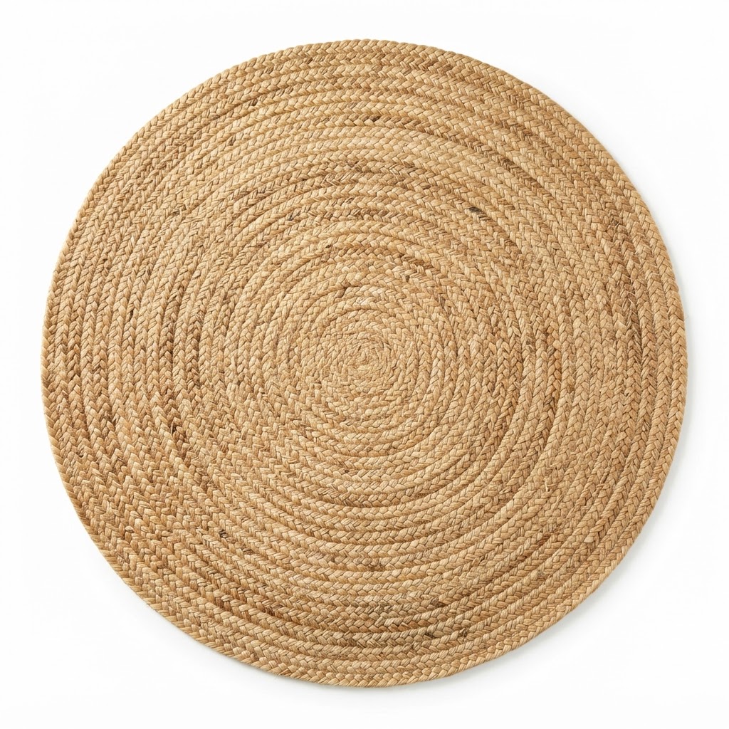 Jute Braided Round Area Rug