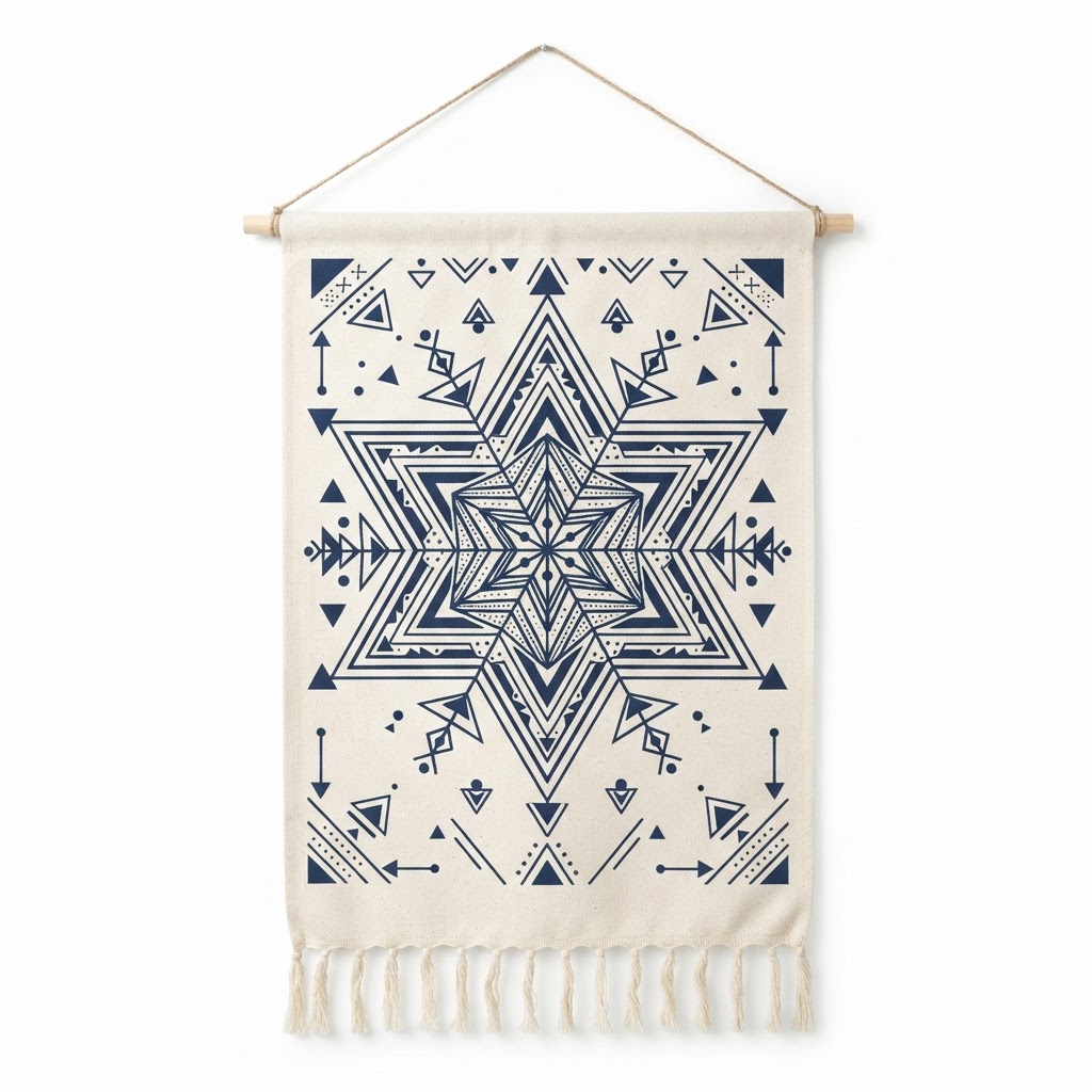 Geometric Star Wall Tapestry