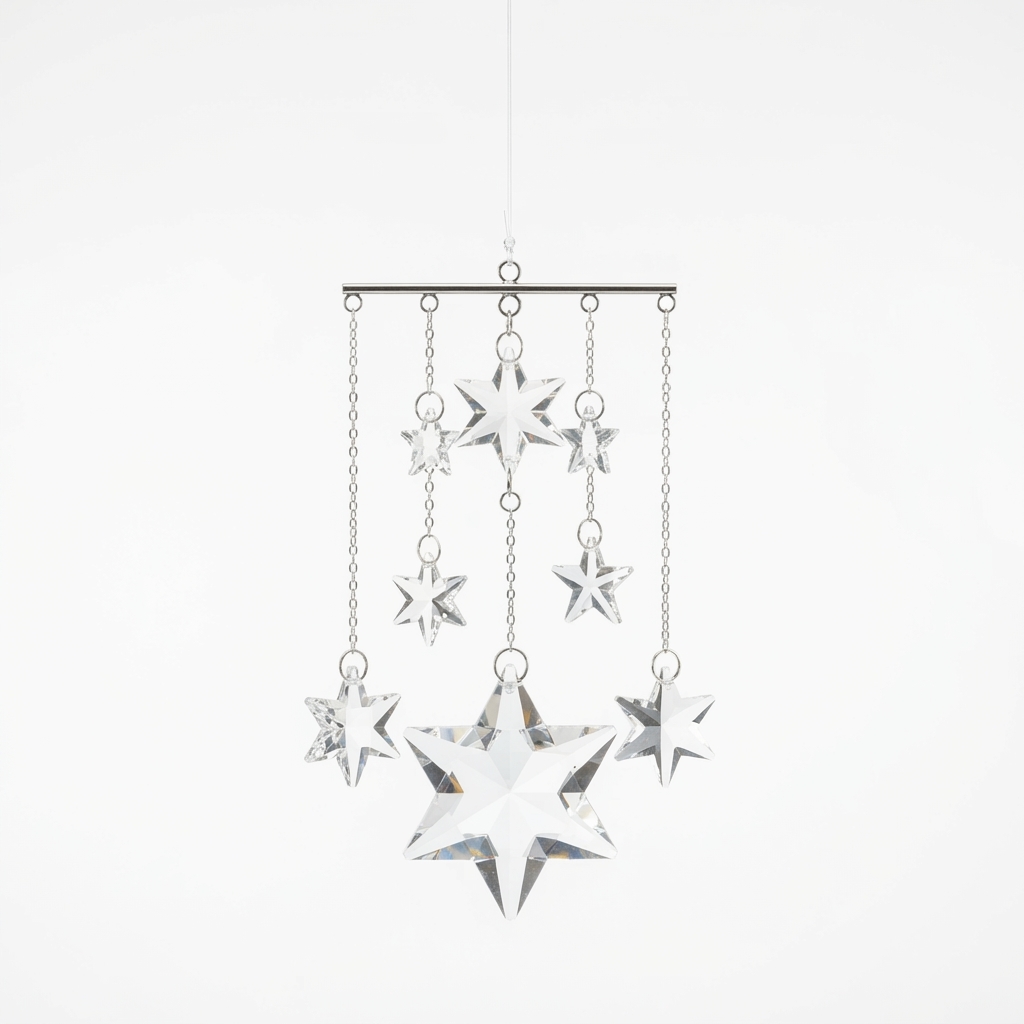 Crystal Glass Star Mobile