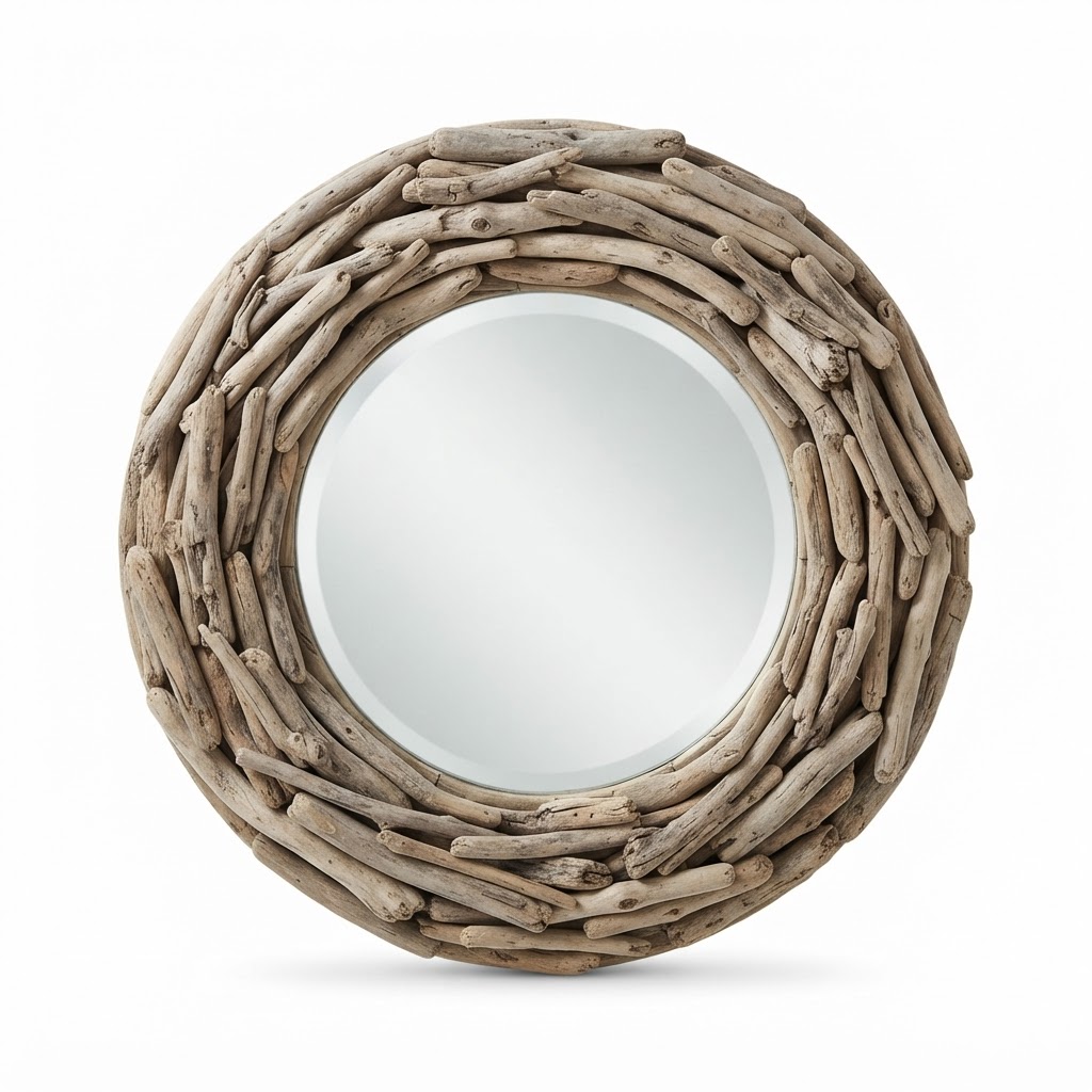 Driftwood Round Wall Mirror
