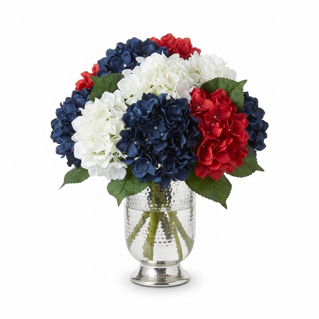 Faux Hydrangea Floral Arrangement
