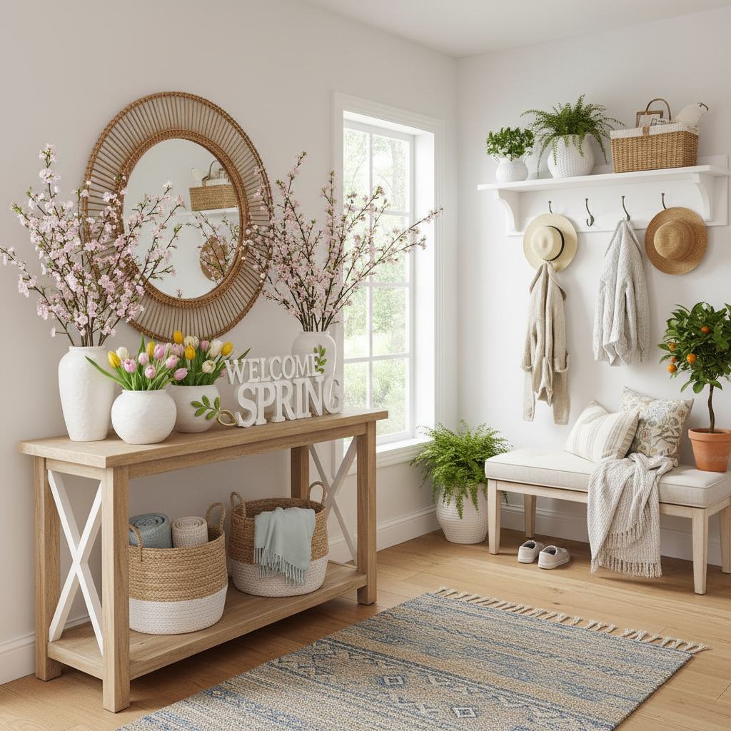 Modern Cottage Spring Entryway