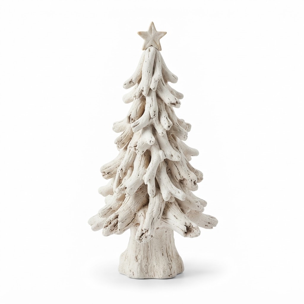 Driftwood White Ceramic Tabletop Trees