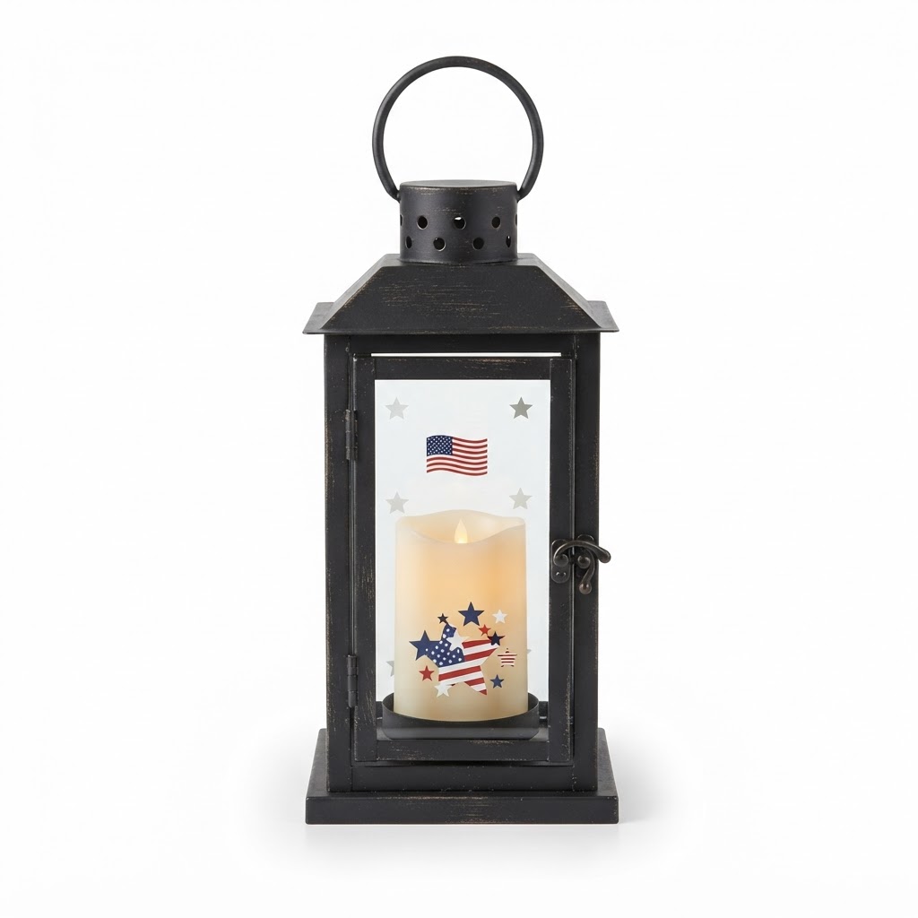 Metal and Glass Lantern