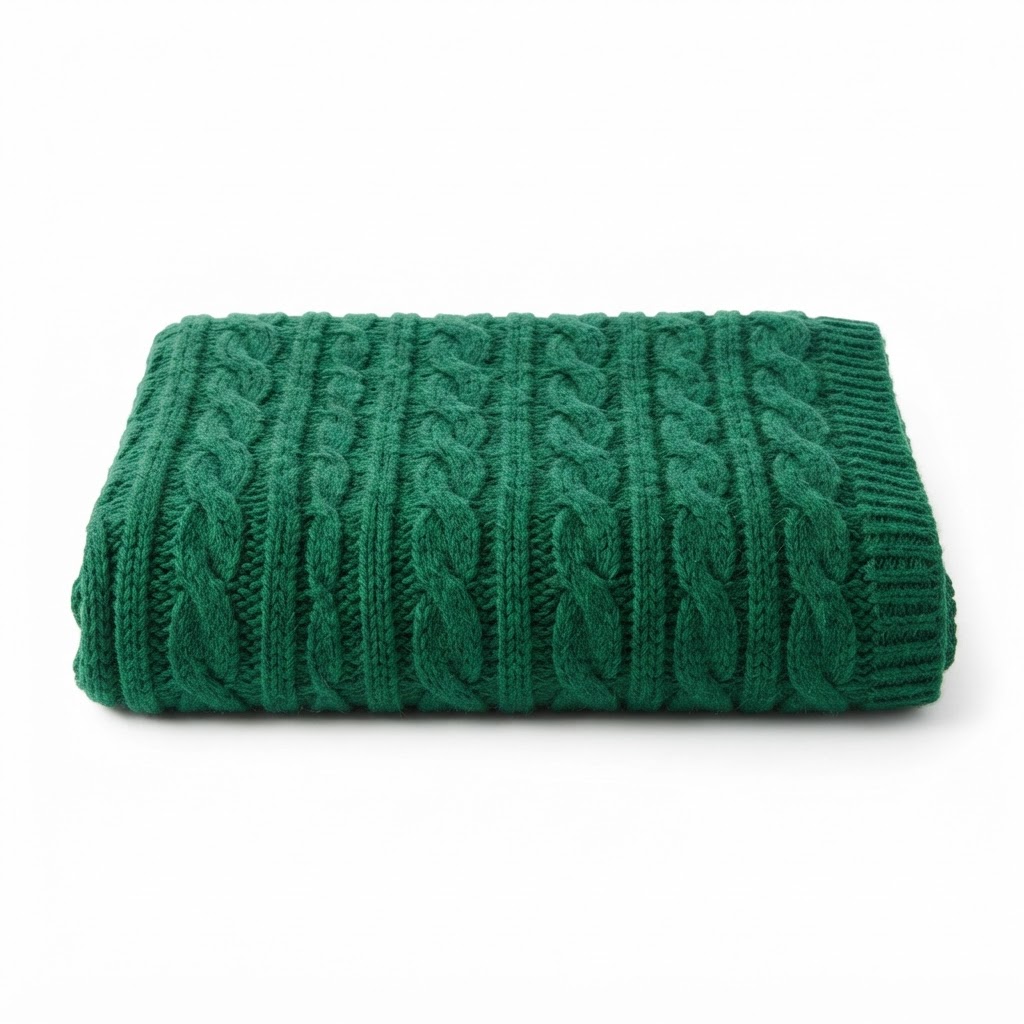 Woolen Knit Throw Blanket