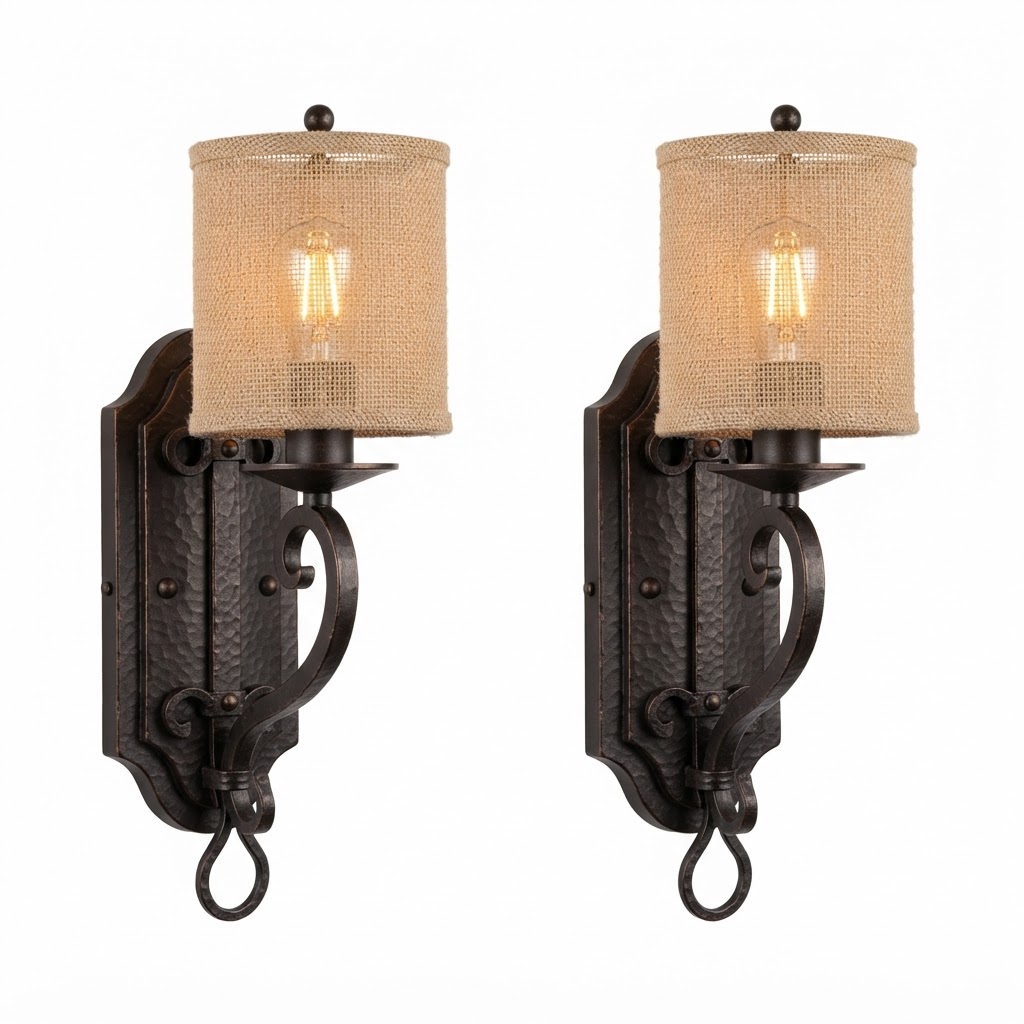 Bronze Wall Sconce Set