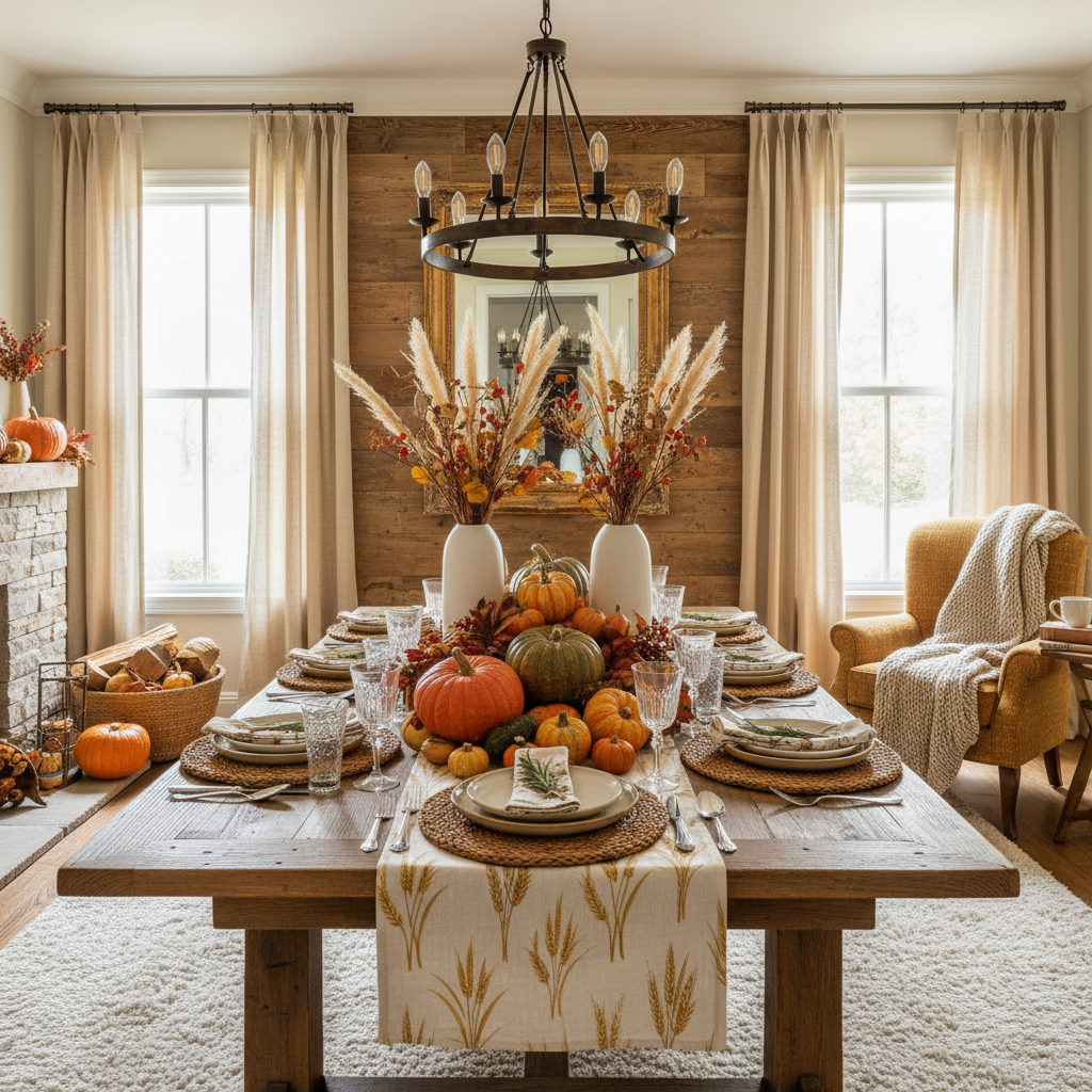 Modern Farmhouse Thanksgiving Dining Room
