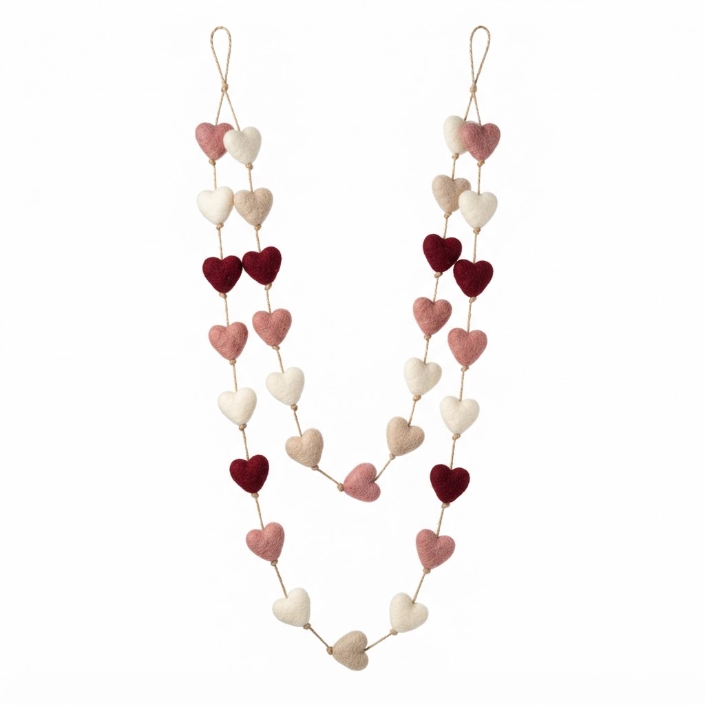 Felt Heart Garland Decoration