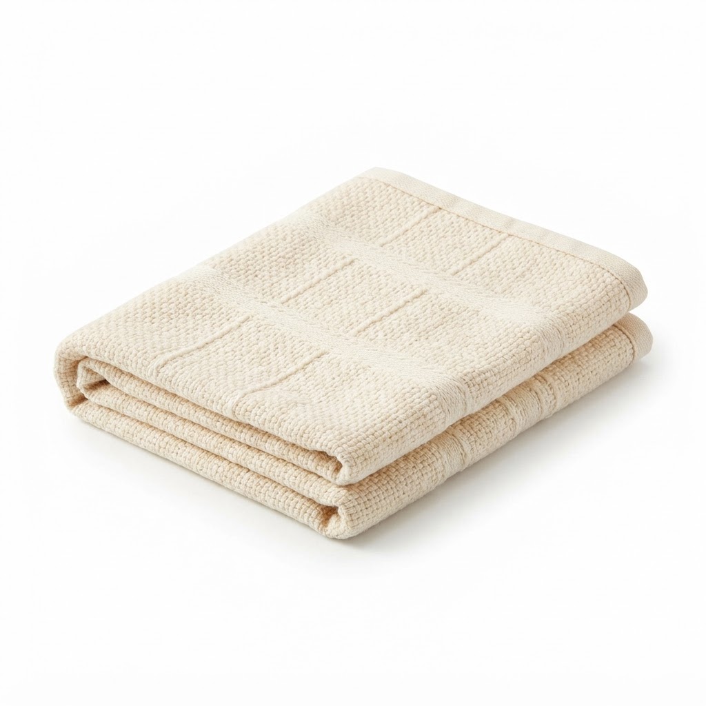 Cream Woven Cotton Towels