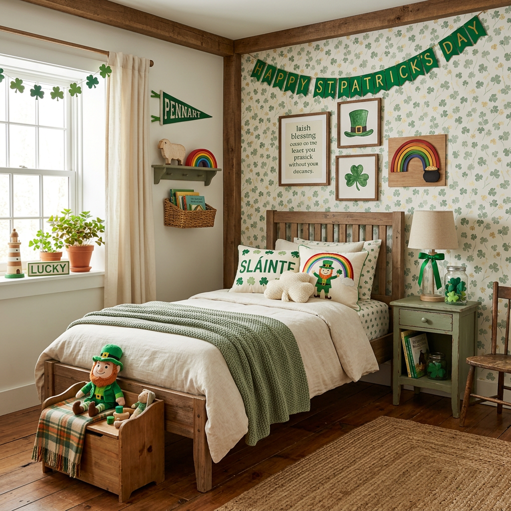Cottagecore St. Patrick's Day Child Bedroom (Boy)