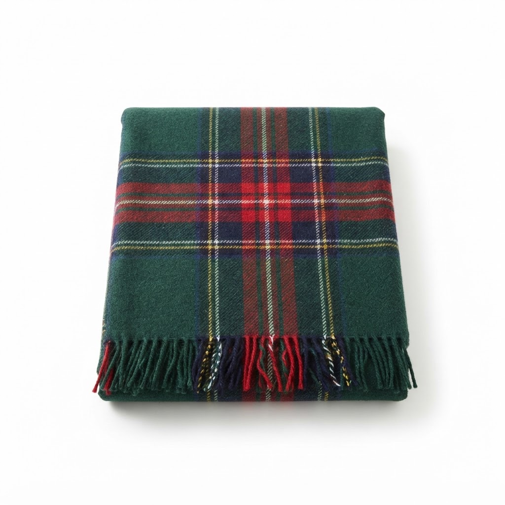 Tartan Plaid Christmas Throw Blanket