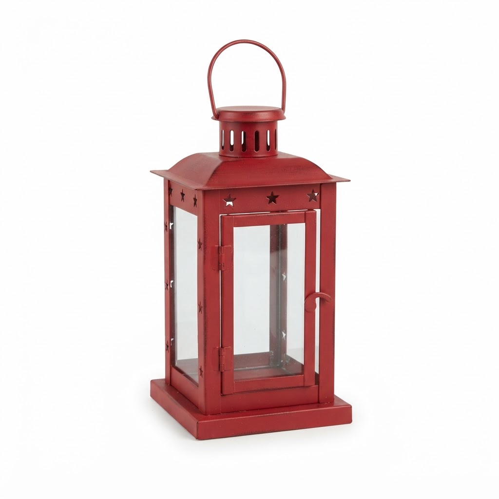 Red Metal Decorative Lantern