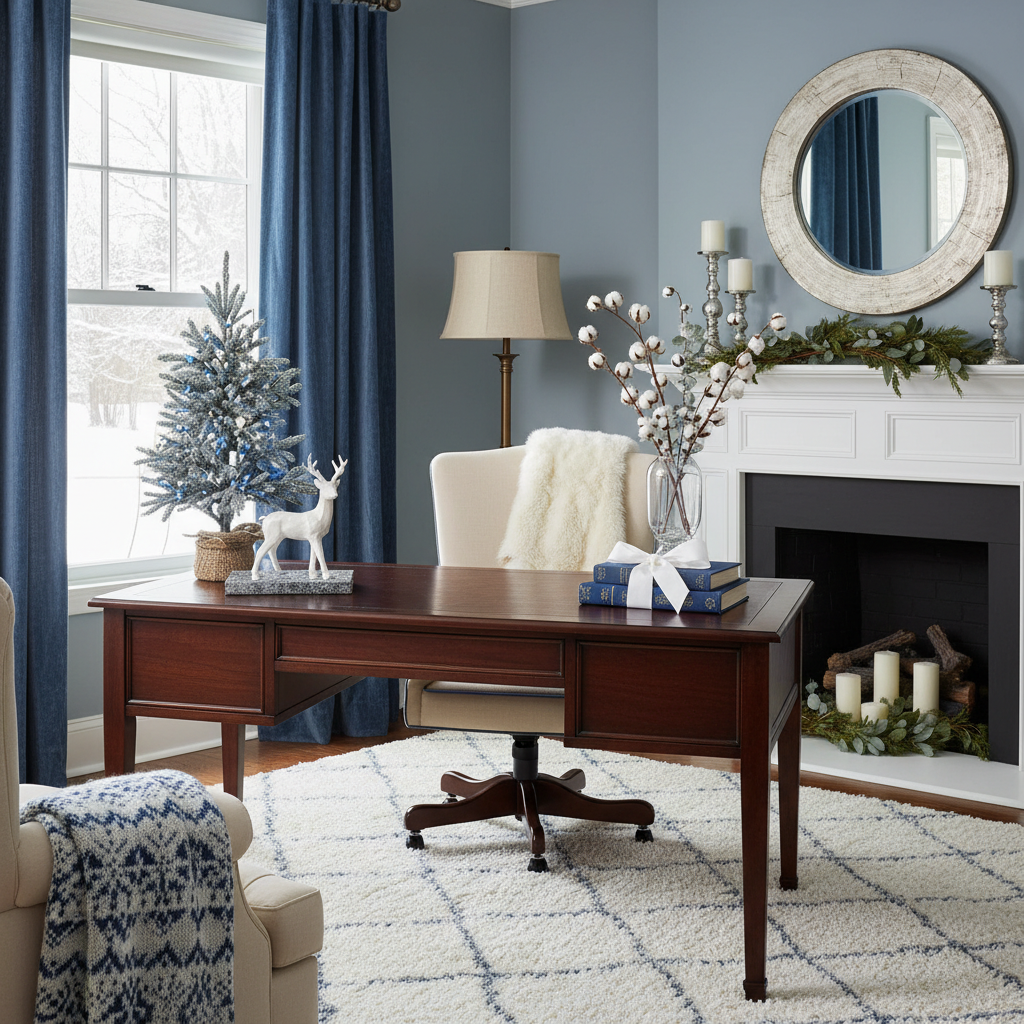 Traditional Winter Home Office