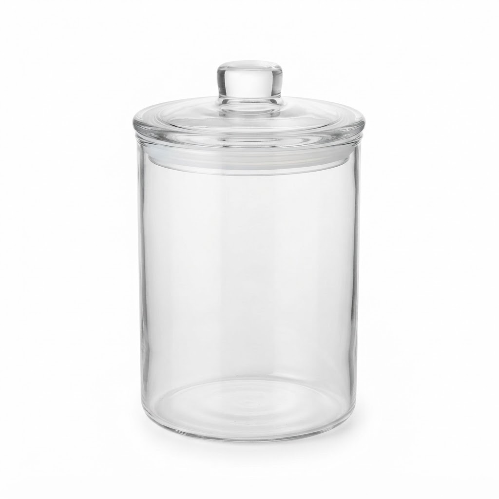 Clear Glass Storage Canister