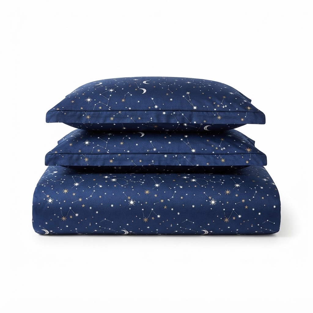 Navy Starry Bedding Set