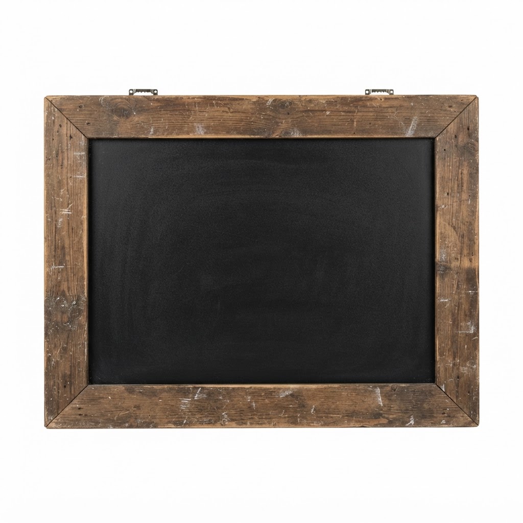 Distressed Wood Wall Chalkboard