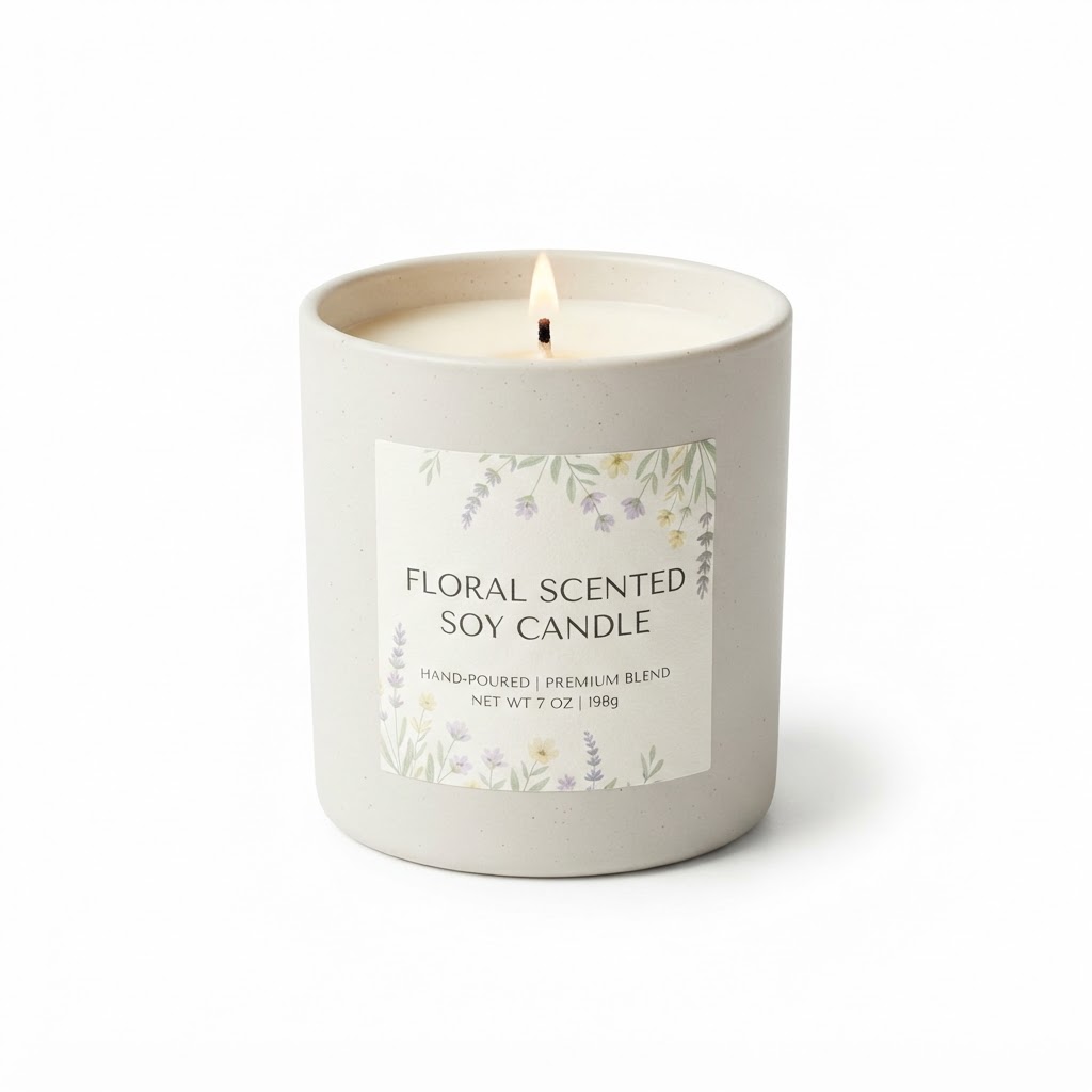 Floral Scented Soy Candle