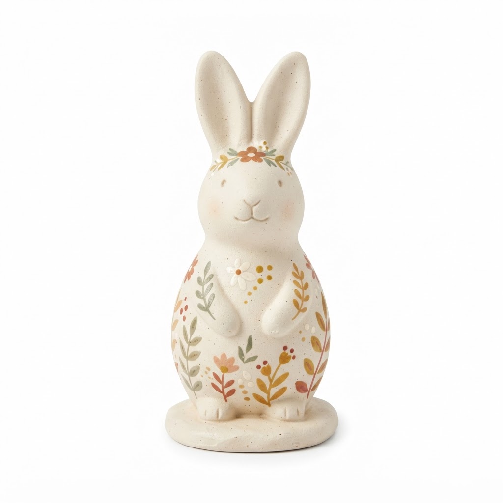 Ceramic Easter Bunny Figurine