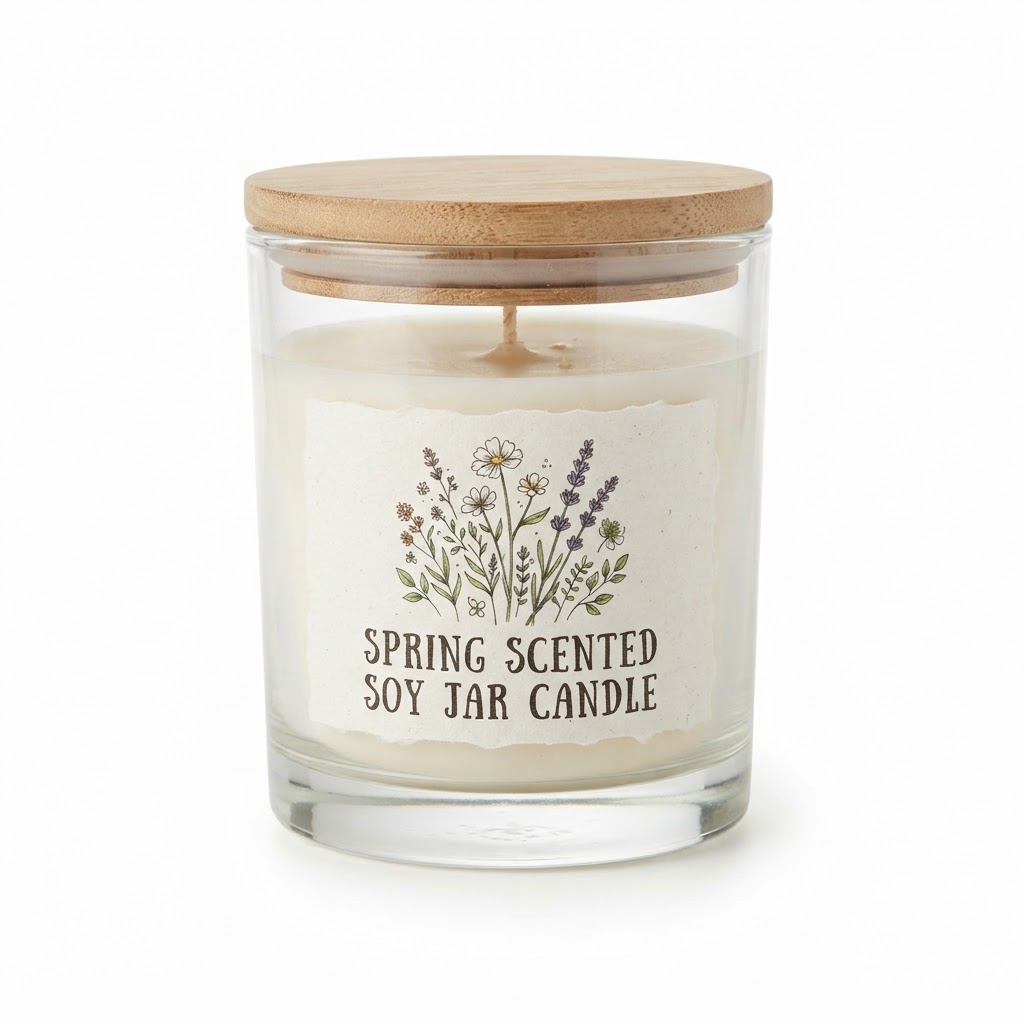 Spring Scented Soy Jar Candle