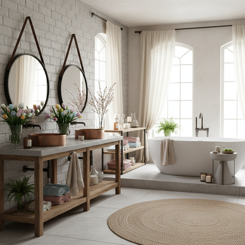 Industrial Spring Master Bathroom