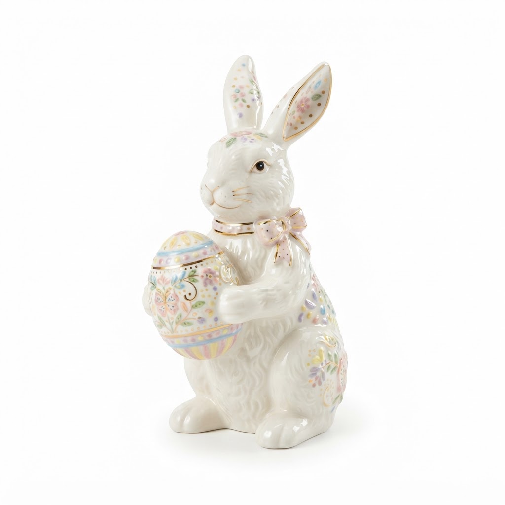 Ceramic Easter Bunny Figurine