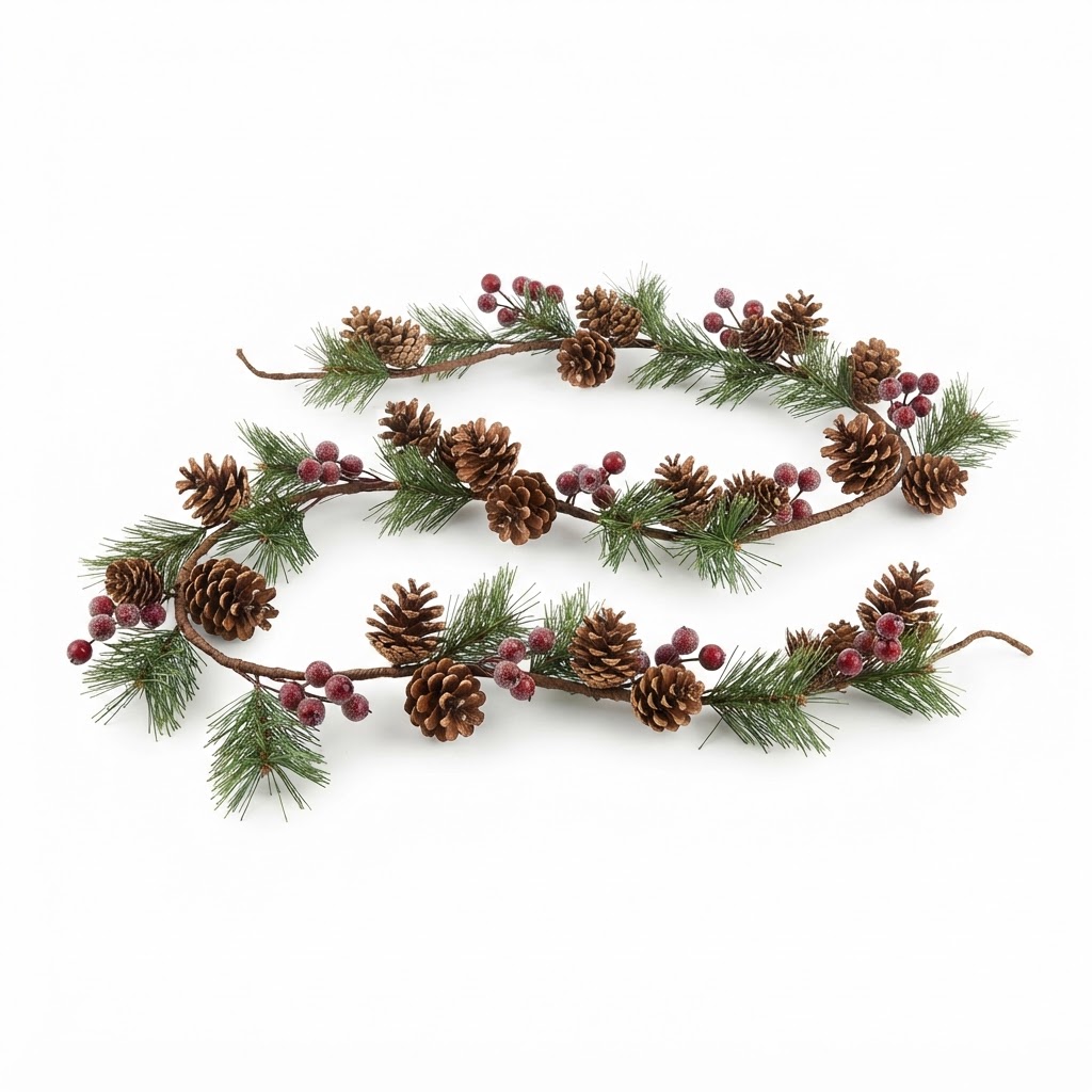 Pinecone and Berry Garland