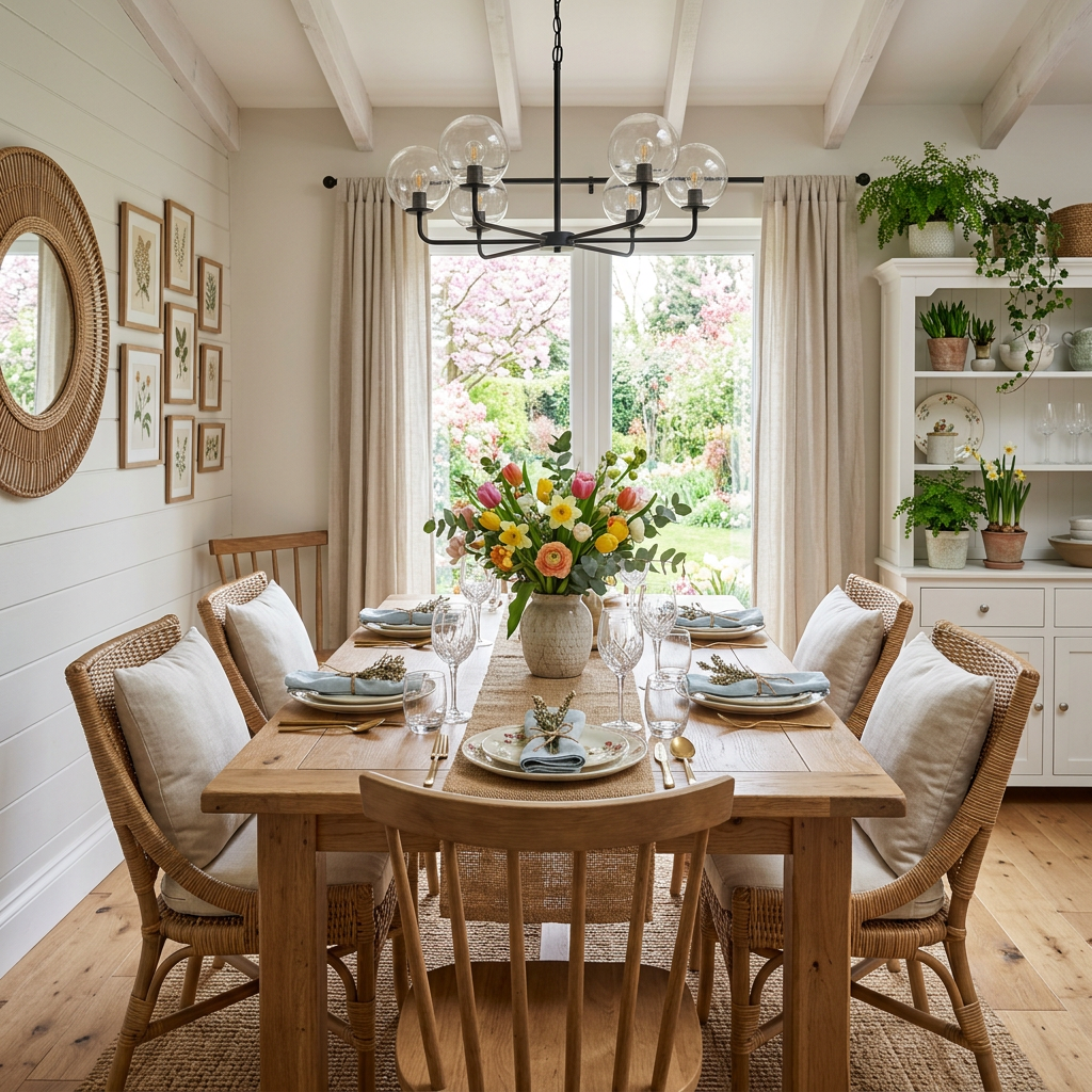 Modern Cottage Spring Dining Room