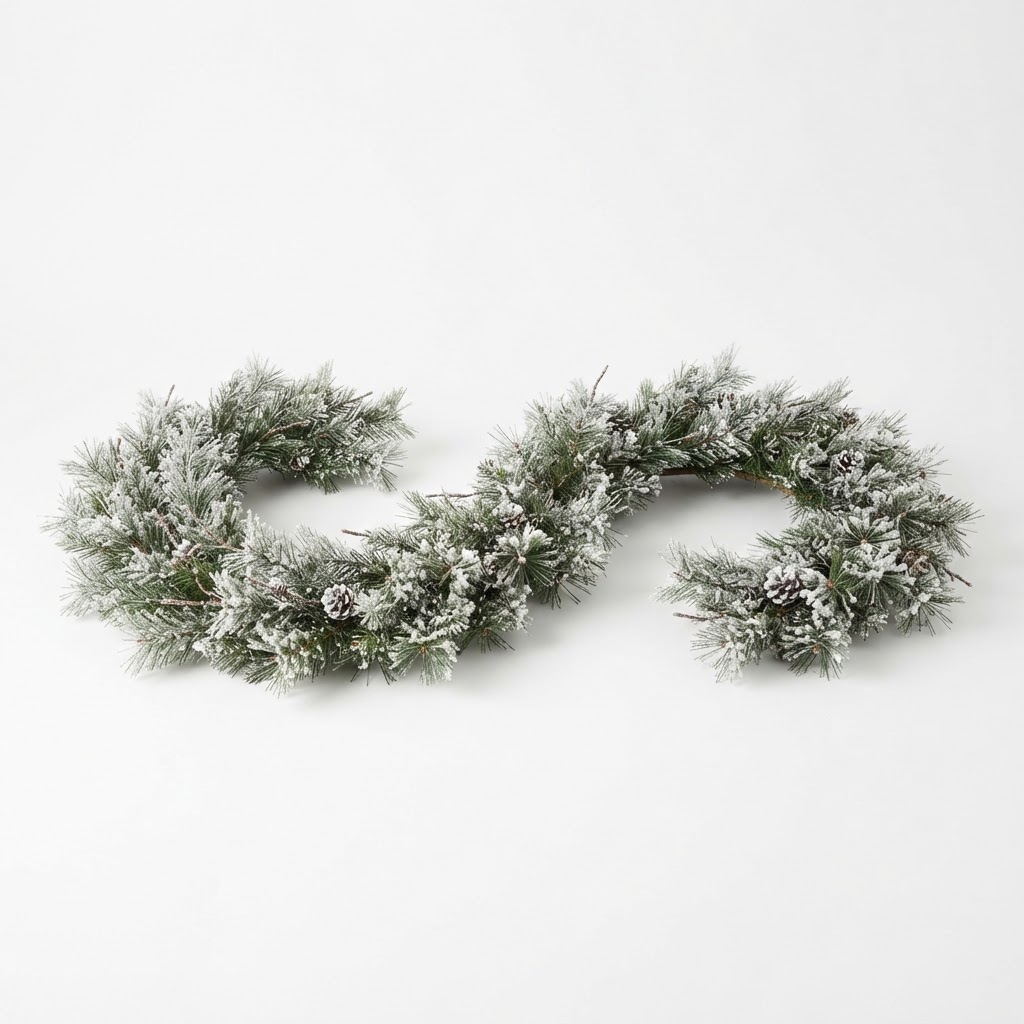 Winter Frosted Pine Garland