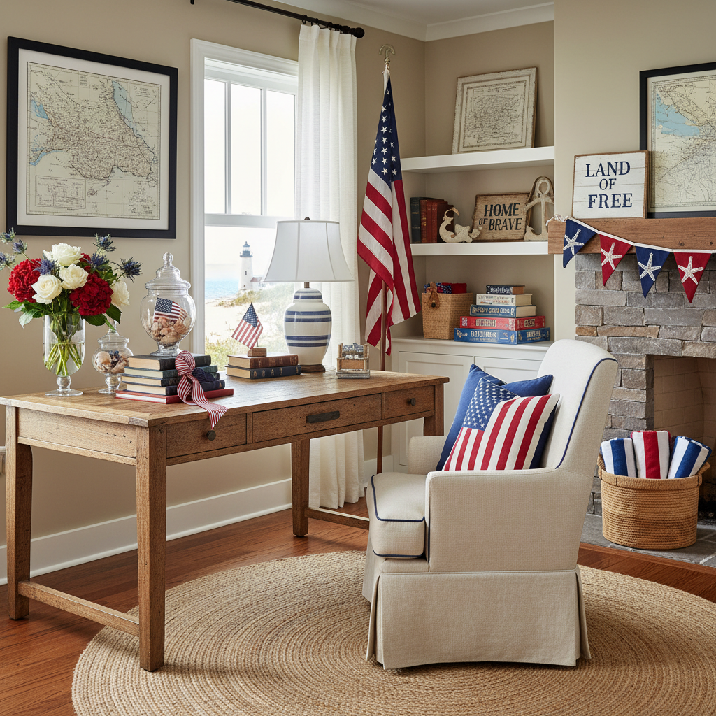 Coastal Independence Day (4th of July) Home Office