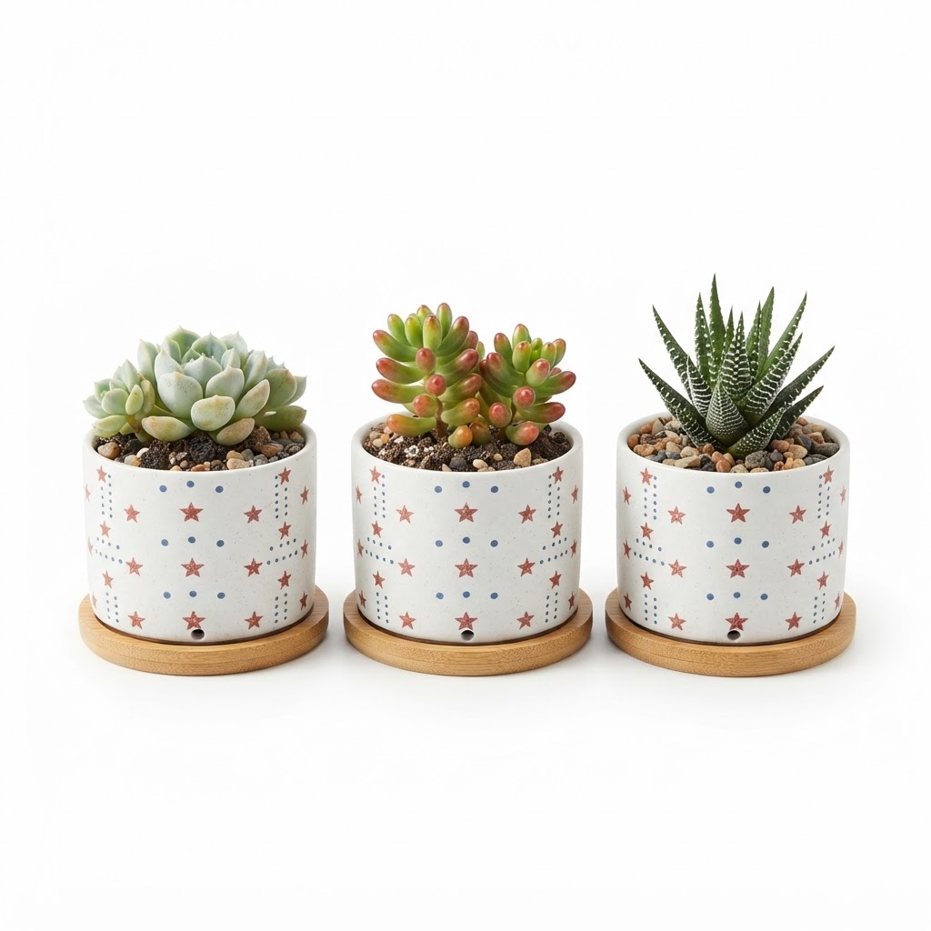 Ceramic Succulent Planter Set