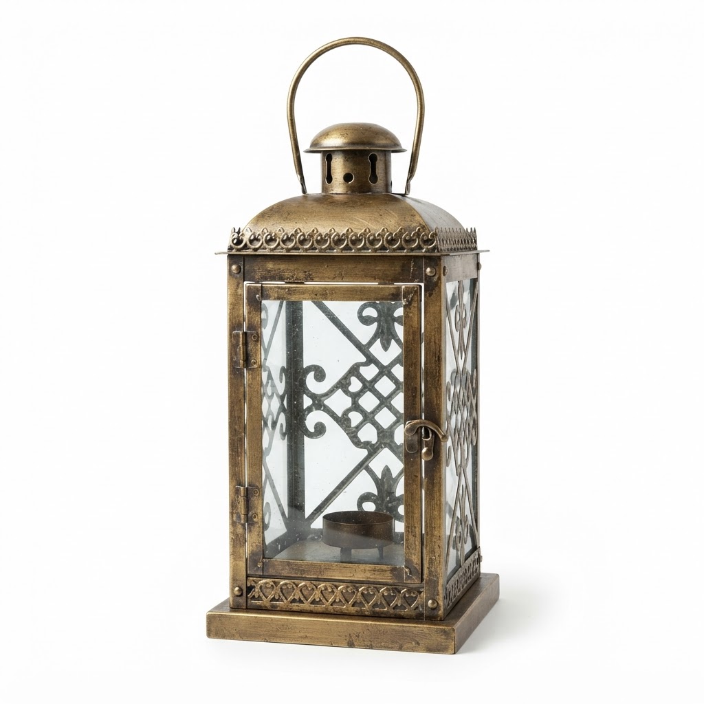 Antique Brass Metal Lantern
