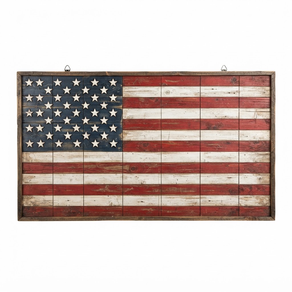 Wooden Flag Wall Art