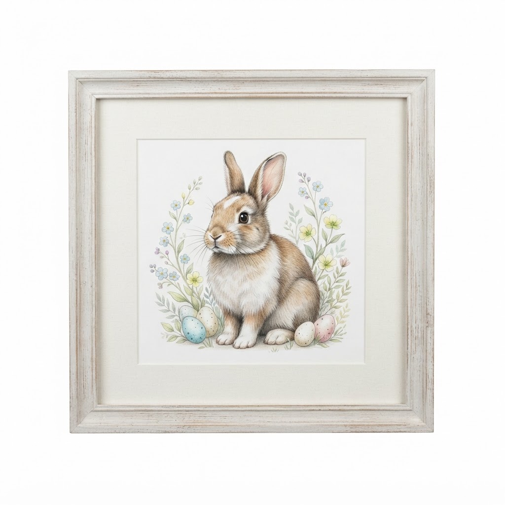 Framed Rabbit Wall Art