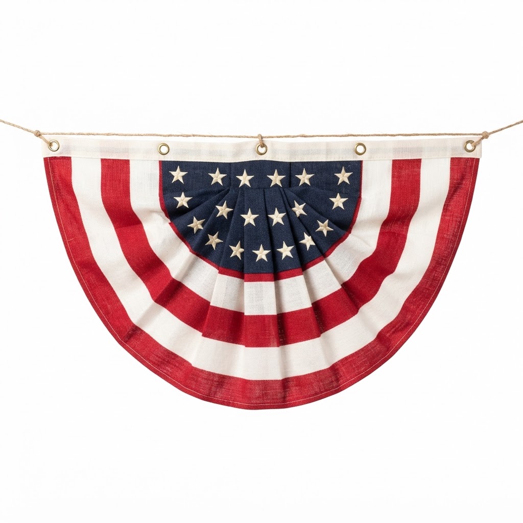 Americana Patriotic Bunting Banner