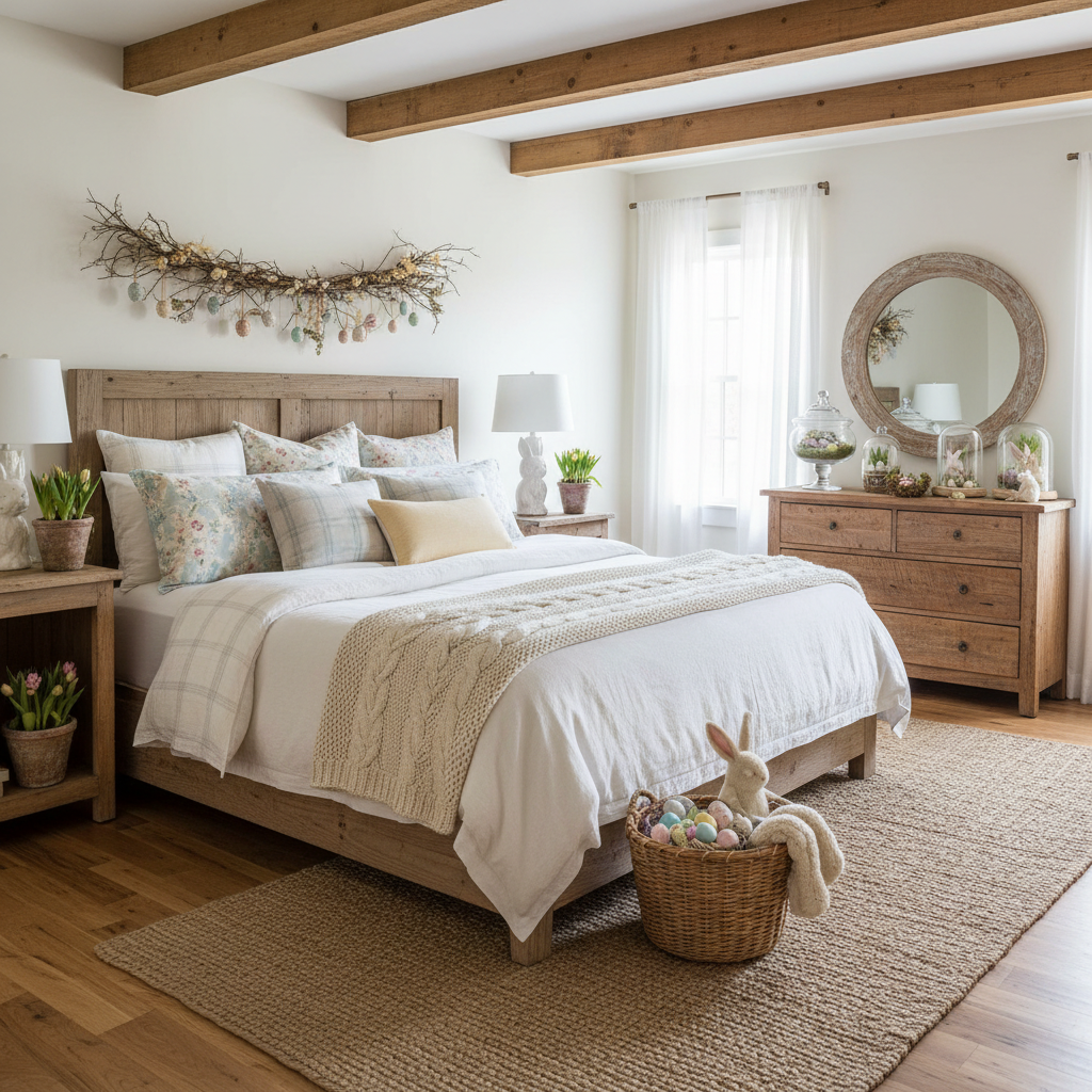 Rustic Easter Master Bedroom