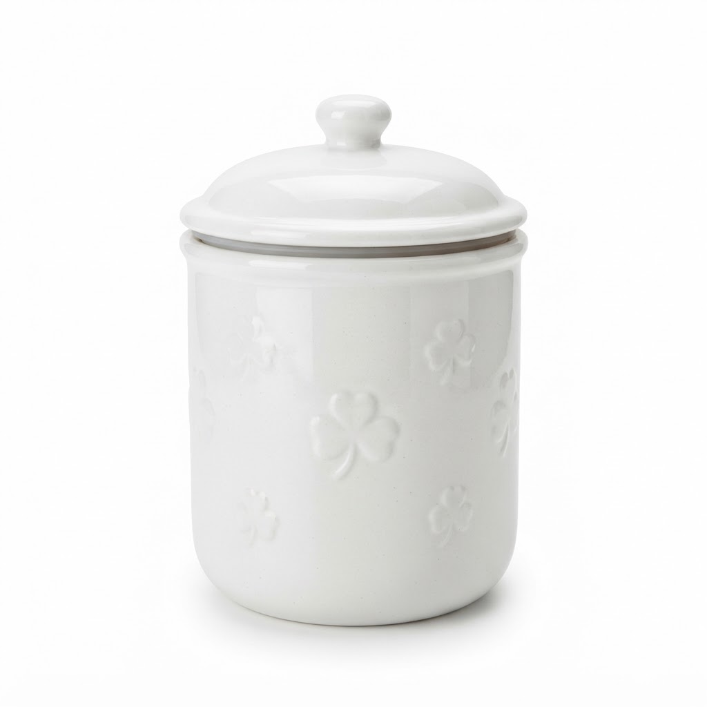 White Ceramic Kitchen Canister
