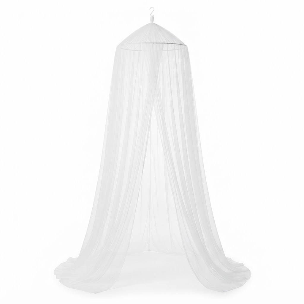 Snowy White Sheer Bed Canopy