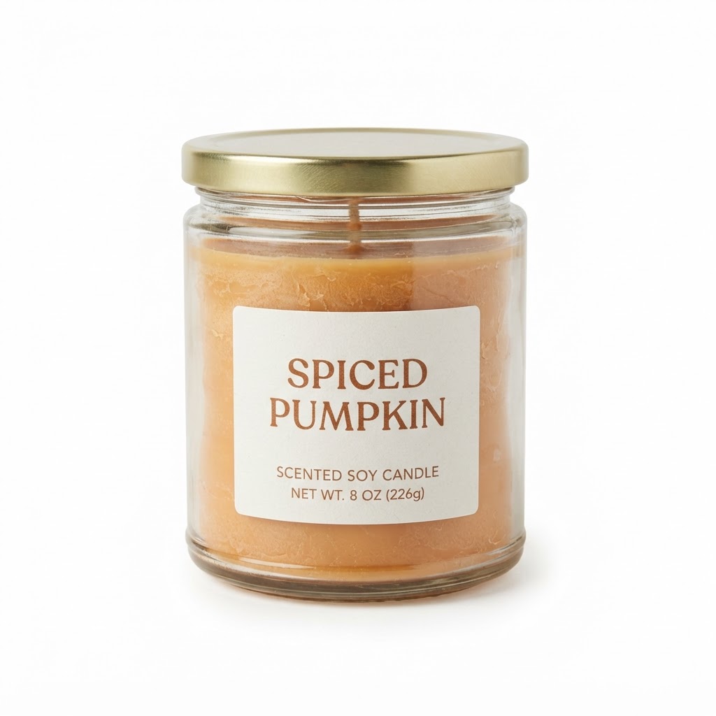 Spiced Pumpkin Scented Soy Candle