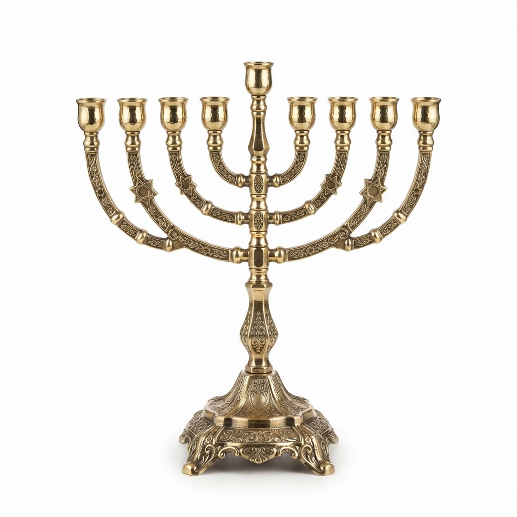 Metal Menorah Centerpiece