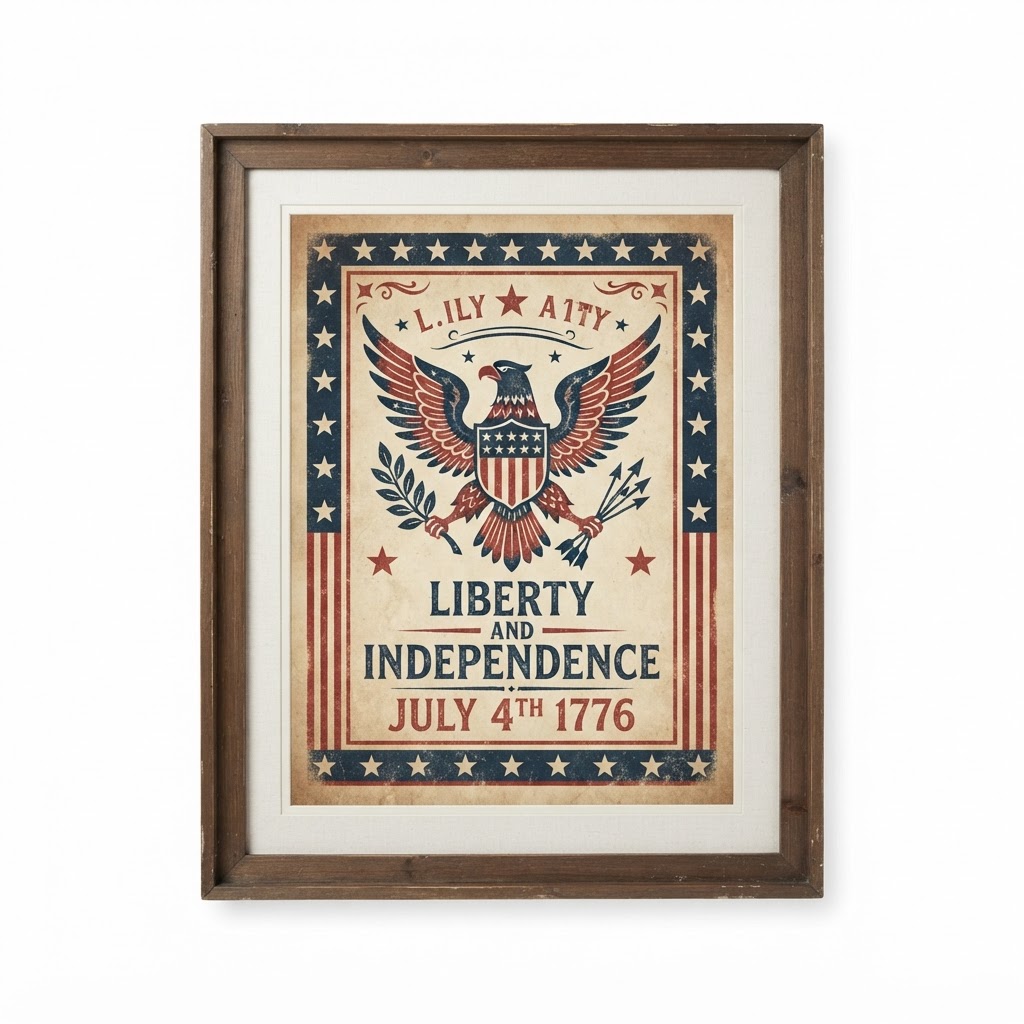 core Framed Fourth of July Poster