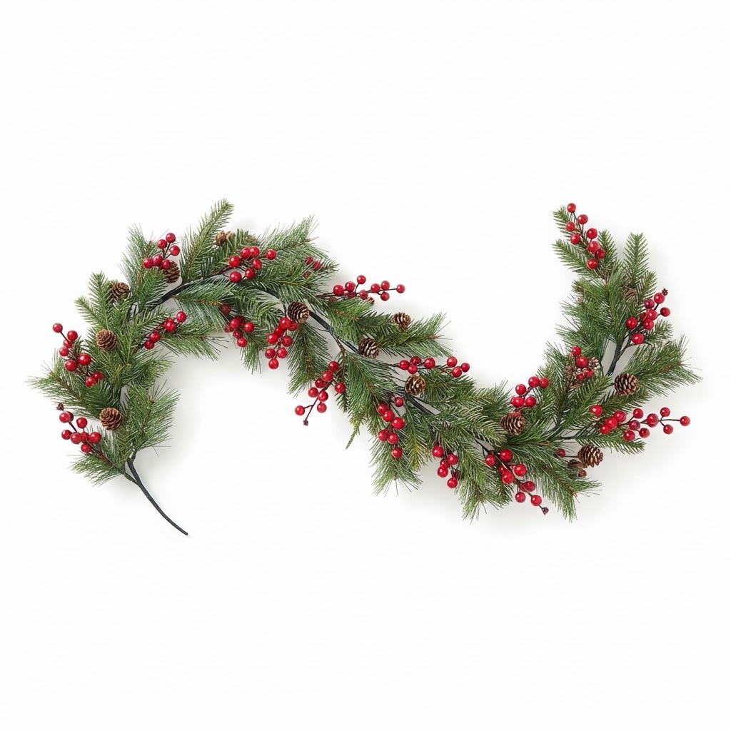 Faux Pine and Berry Garland