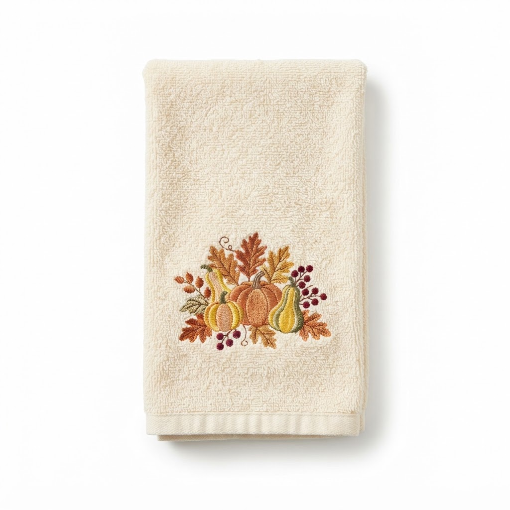 Embroidered Thanksgiving Hand Towels