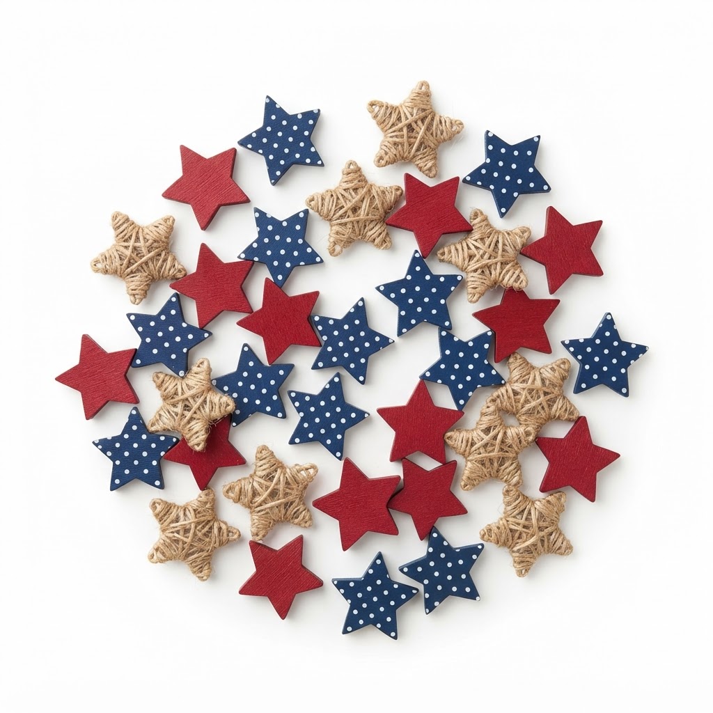 Independence Day Star-Shaped Table Scatter Accents