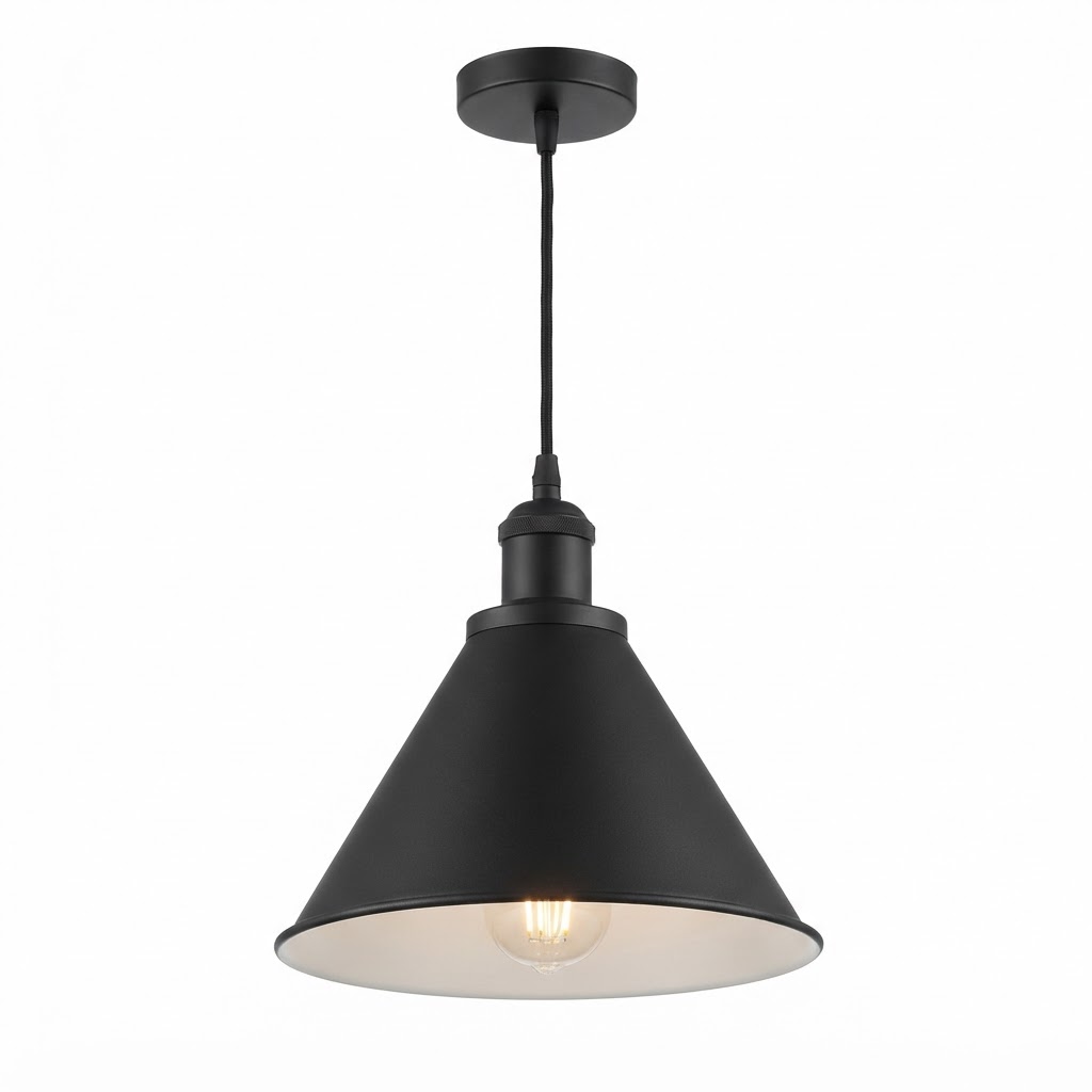 Matte Black Pendant Light