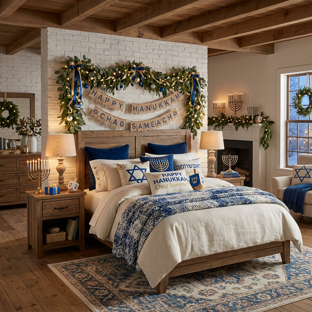 Rustic Hanukkah Master Bedroom