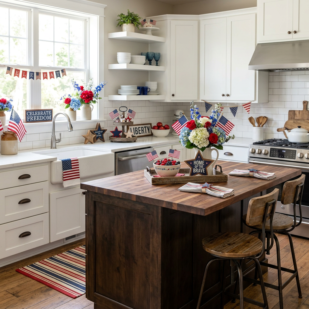 Farmhouse Independence Day (4th of July) Kitchen