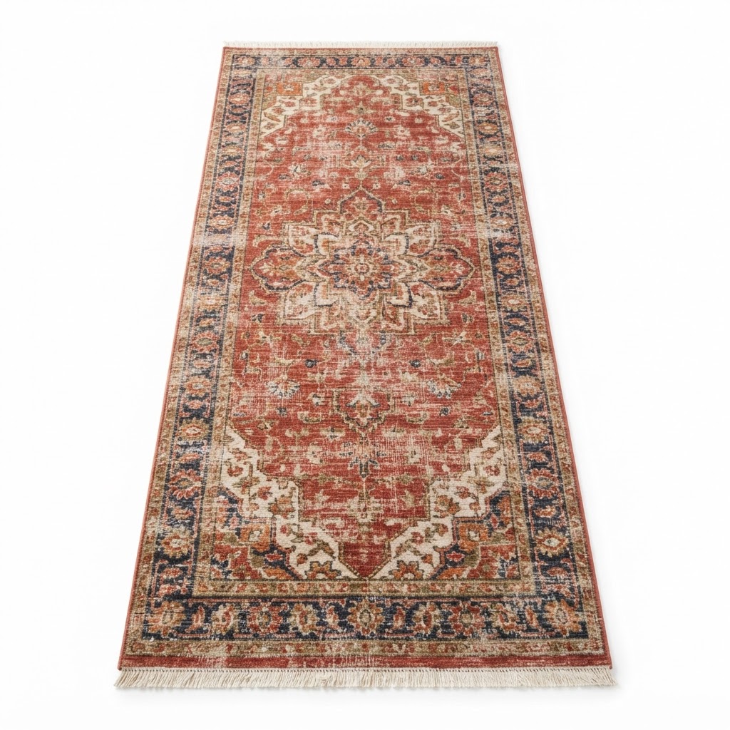Distressed Persian Style Runner Rug