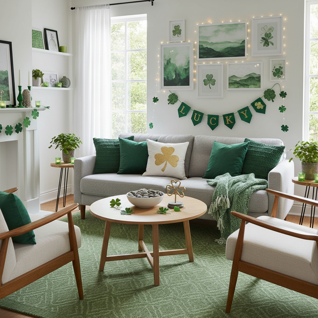 Nordic St. Patrick's Day Living Room
