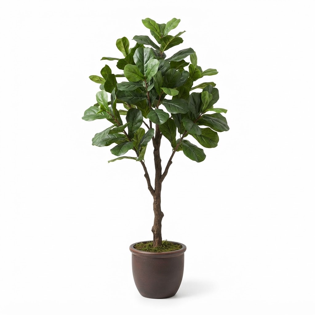 Transitional Faux Potted Fiddle Leaf Fig
