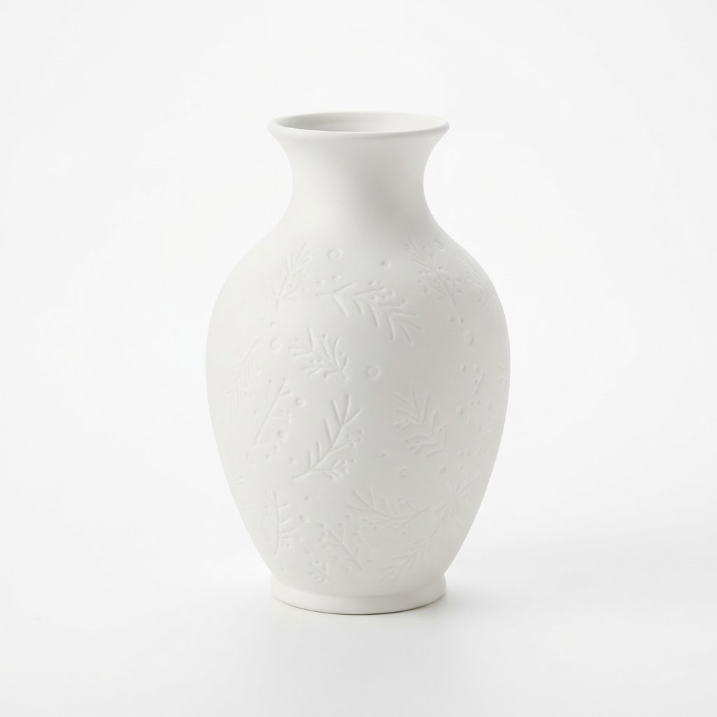 Transitional White Ceramic Vase